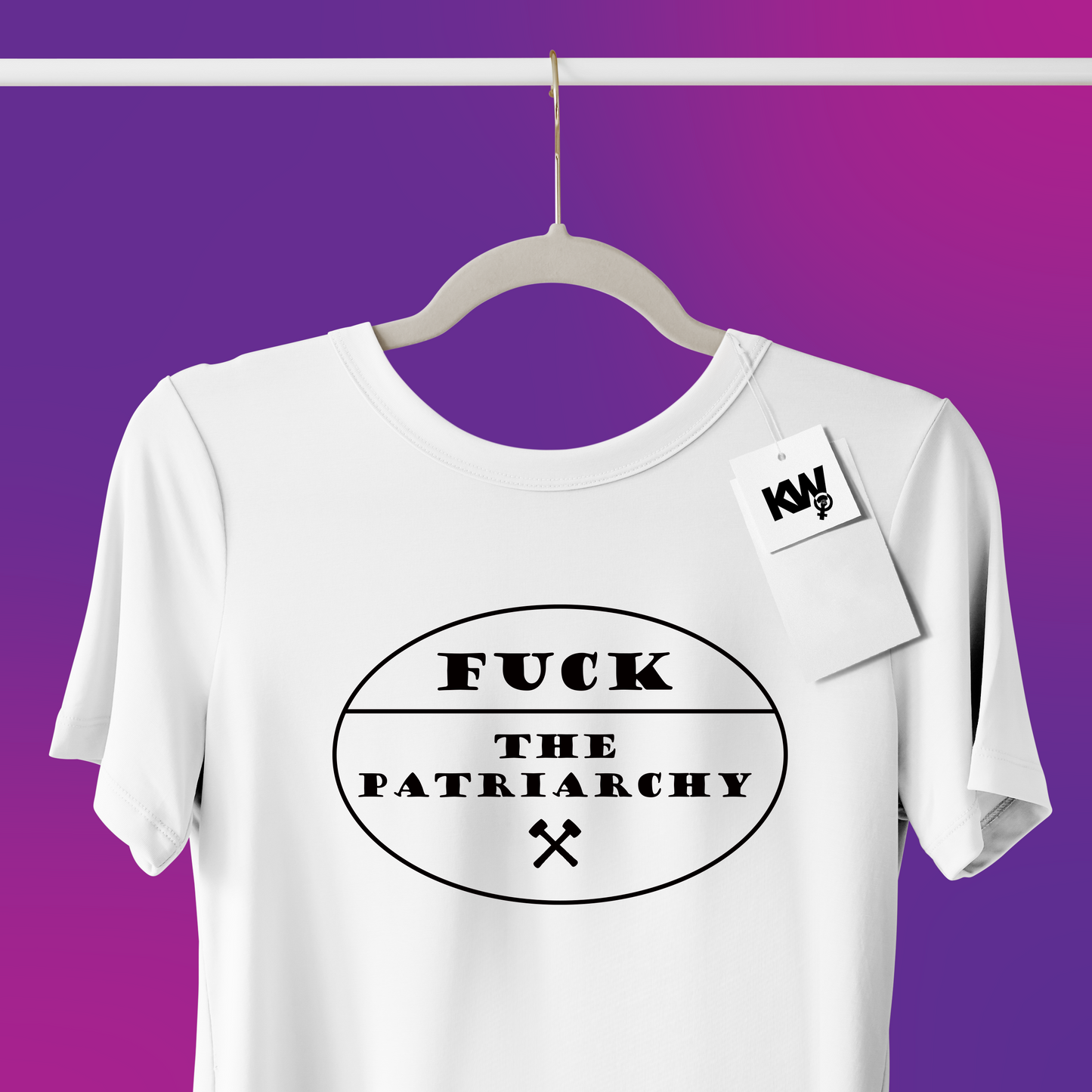 T-Shirt with "FUCK THE PATRIARCHY" hand screenprint