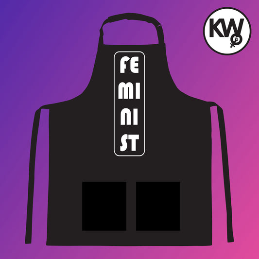 T-Shirt with “FE ME NI ST” hand screenprint.