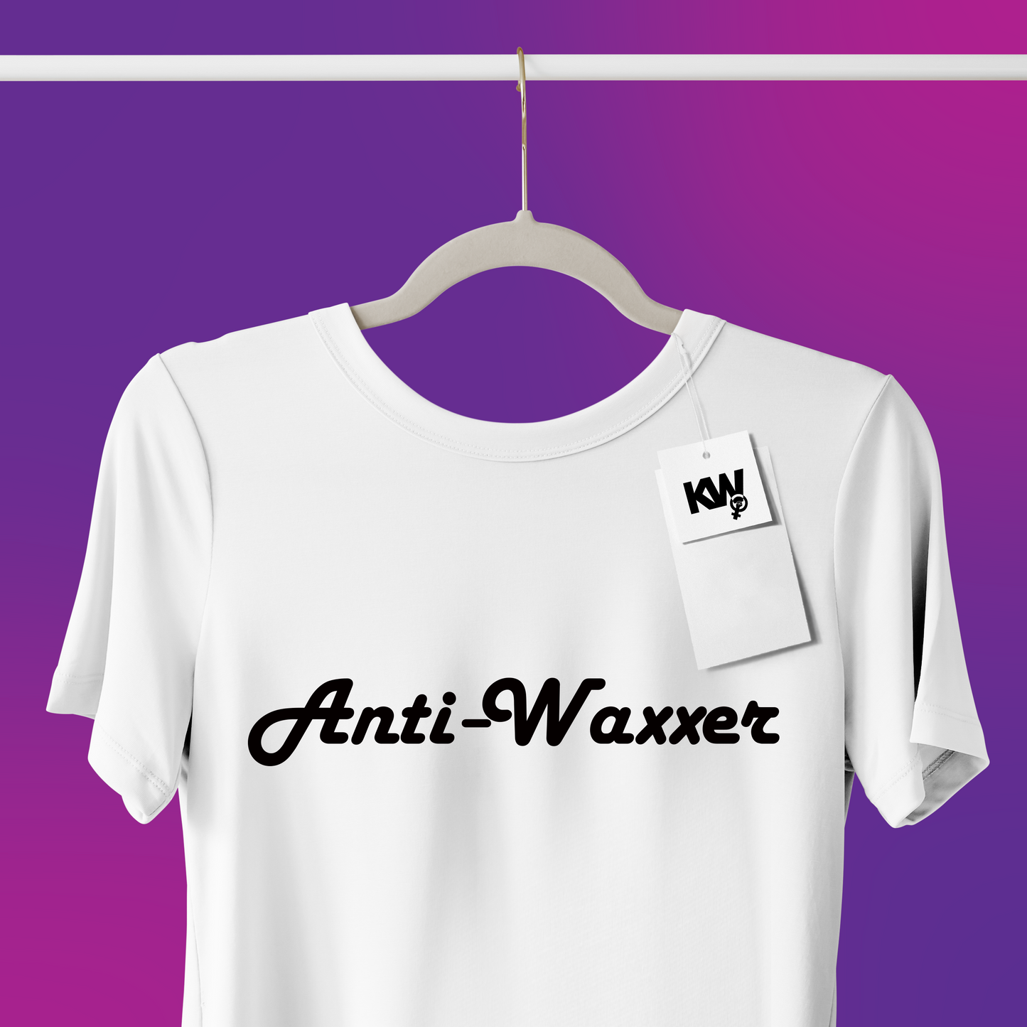 T-Shirt with "ANTI WAXXER" hand screen print.